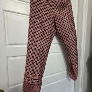 Pink and Black Patterned Pant